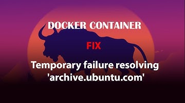 UBUNTU FIX: Temporary failure resolving 