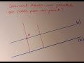 Comment tracer une parallèle qui passe par un point donné?