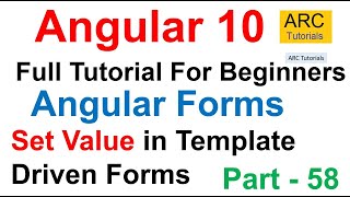 Angular 10 Tutorial #58 - Angular Set Form Value Tutorial | Angular 10 Tutorial For Beginners
