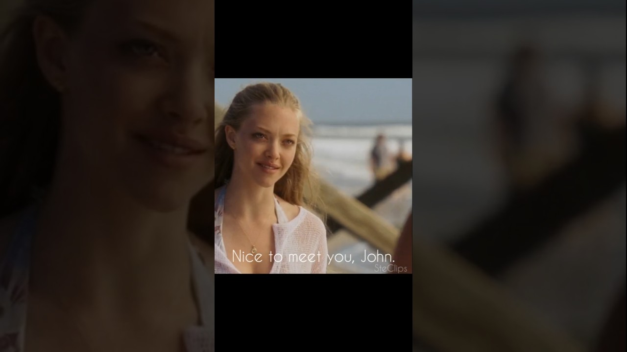 John meets Savannah on the beach after his voluntary action...