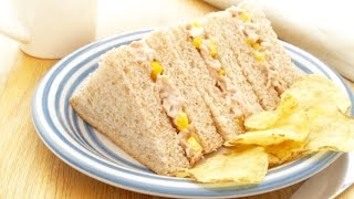 Delicious Chicken & Sweetcorn Sandwich - Perfect as Lunch or Snack.