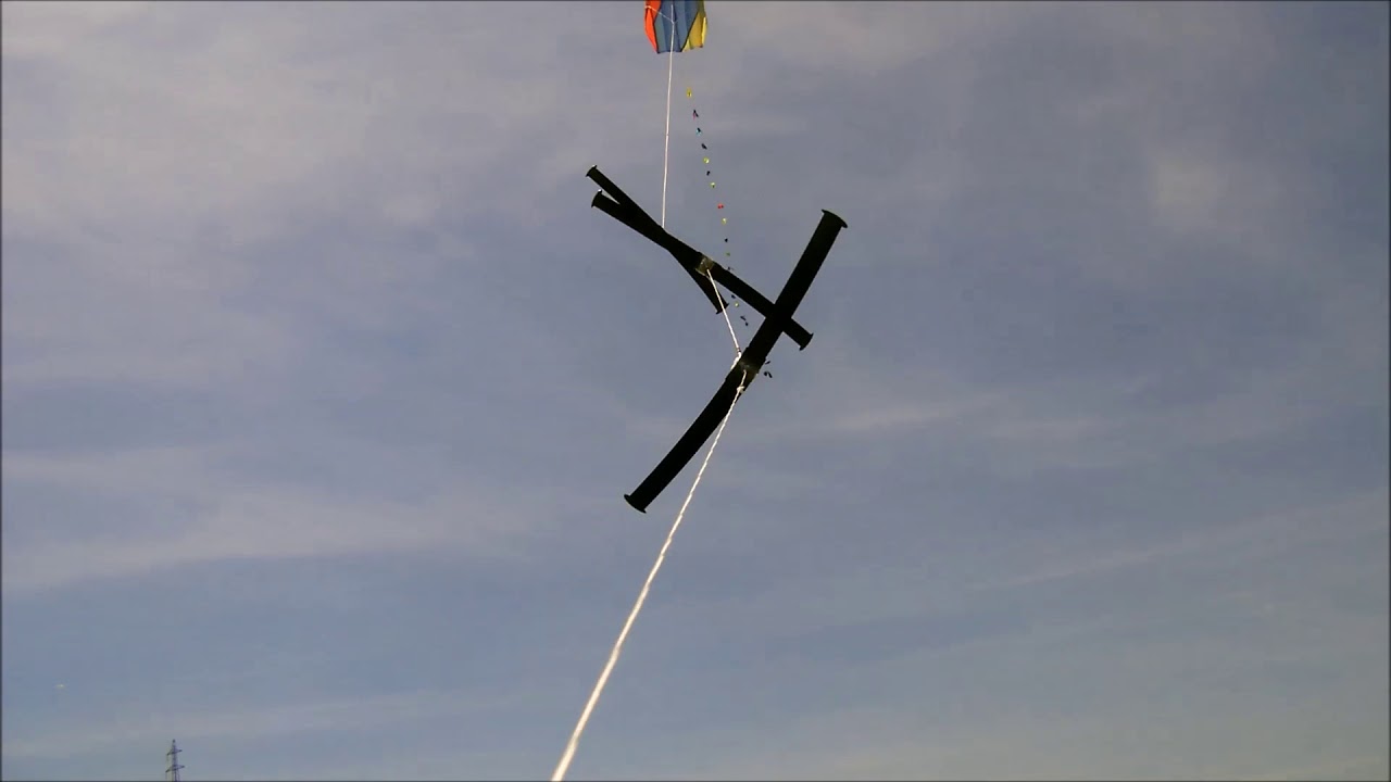 Pilot kite with stacked rotors to provide lift for airborne wind energy ...