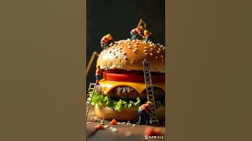 Tiny Workers. Giant Cheeseburger. 🍔✨