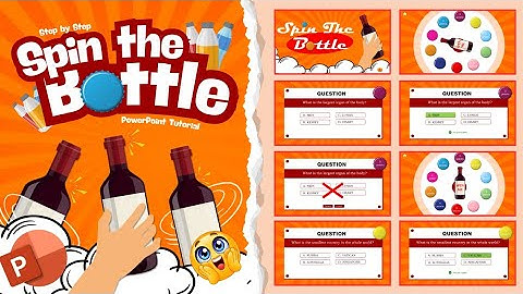 CREATE A SPIN THE BOTTLE QUIZ GAME IN POWERPOINT || STEP BY STEP TUTORIAL 🍾