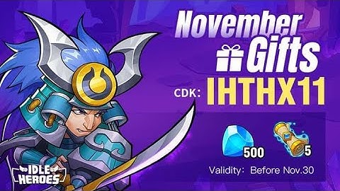 Idle Heroes Redeem Code/CDKEY: 500 Gems and 5 HS | Idle Heroes