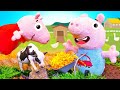 Cuidando dos Animais na Fazenda com Peppa Pig e George Pig! Vídeo Infantil.