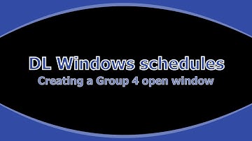 Enable Group 4 Open Window Schedule