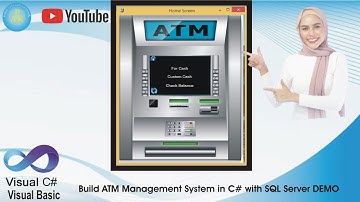 Build ATM Management System in C# with SQL Server DEMO | Visual studio C# | VB net