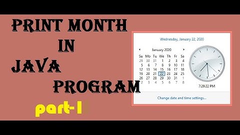 #3 Print Month Project in Java.