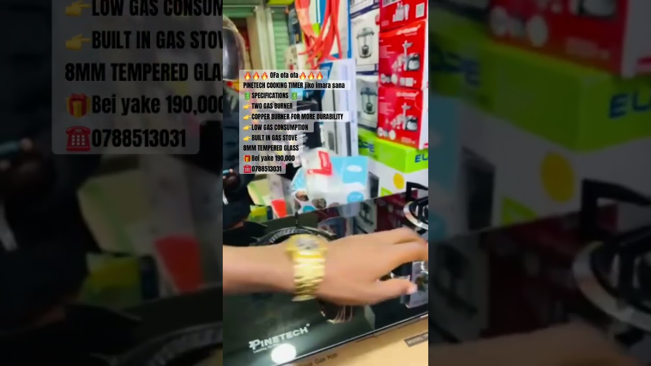 PINETECH Jiko La Kioo Ni Imara Sana Lina Tumia Gas Plate 2