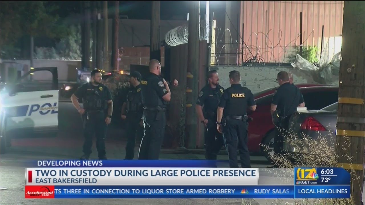 2 in custody during large police presence in Bakersfield - YouTube