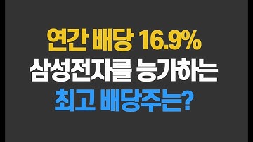 연간 배당 16.9% 삼성전자를 능가하는 최고 배당주는? ㅣ 배당투자에 대해 알아보자