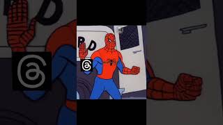 Spiderman Meme - Threads vs Twitter Version #shorts #youtubeshorts #memes #meme #marvel #spiderman