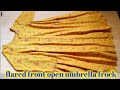 long flared front open umbrella frock cutting and stitching method| comfy dress design for summer