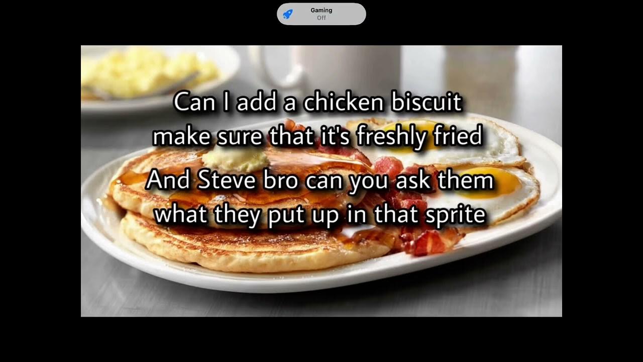 I Got Breakfast On My Mind Lyrics BREAKFAST ON MY MIND LYRICS (MCDONALDS RAP) - YouTube Music
