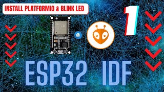 ESP32 IDF 01-Install Platformio, Logging, delays & blink LED