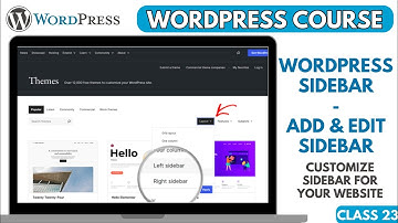 WordPress SIDEBAR : How to add & edit sidebar in WordPress, learn to customize sidebar for pages !