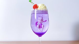 【粘土】ミュウツーのクリームソーダ 作ってみた【サイコソーダ】Pokemon Mewtwo Soda Polymer Clay Resin