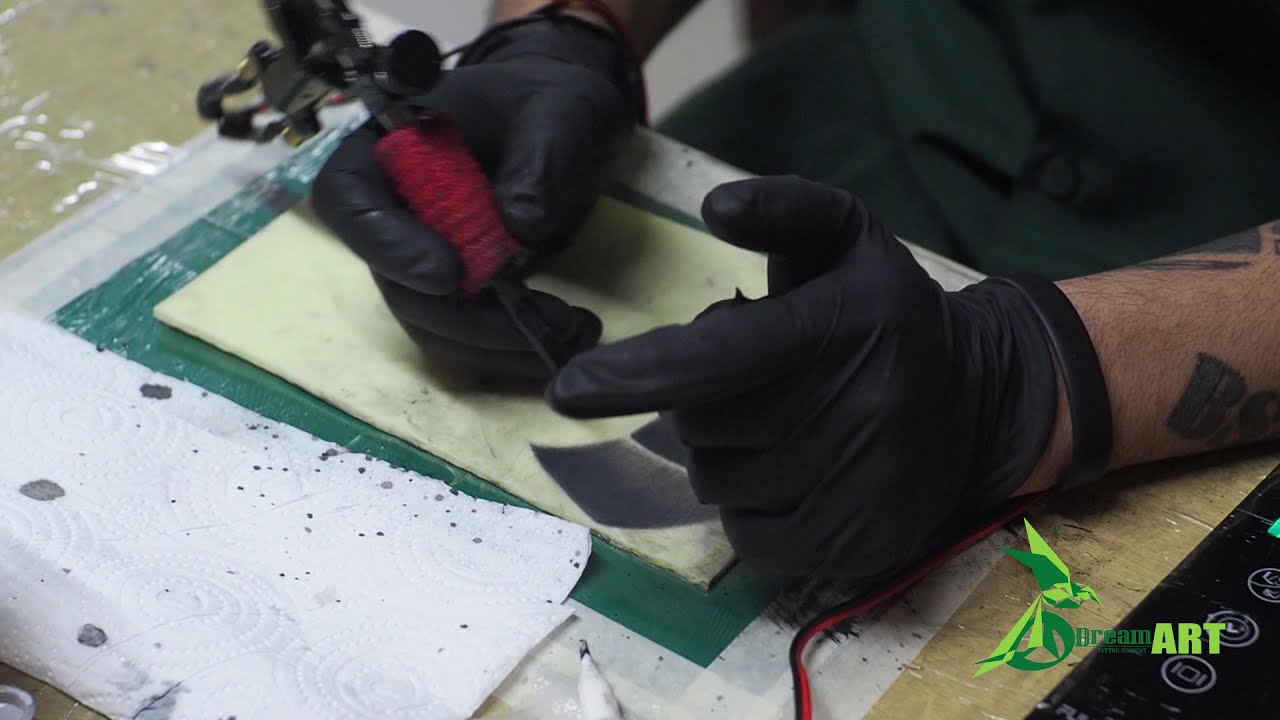 สอนสัก: วิธีลงเงาเนียนด้วยการฝึกตีพัด | Dream Art Tattoo Academy สอนสักลาย