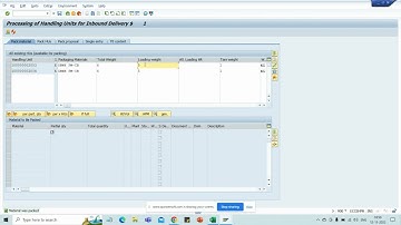 1. Inbound Delivery Creation with packing material in ECC/ERP system using VL31n. Handling Units.