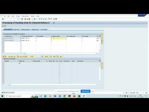 1. Inbound Delivery Creation with packing material in ECC/ERP system using VL31n. Handling Units.