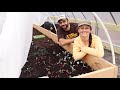 The FIRST PLANTS are IN! Growing food in our UNHEATED greenhouse.