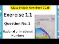 Class 9th Math New Book Exercise 1.1 Question No 1
