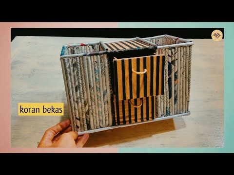 membuat-laci-dari-koran-bekas