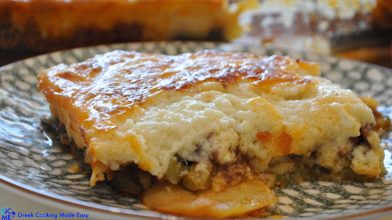 Glorious Greek Moussaka with Zucchini and Potatoes -      