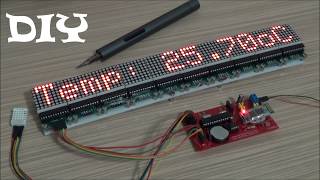 Make your own Arduino LED Matrix display 80x8px (DIY) Bluetooth Controlled (+Android app)