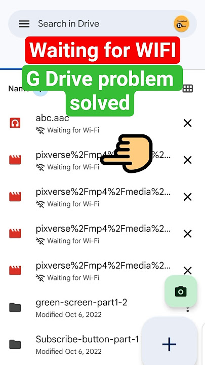 Waiting for WIFI, Google Drive Problem Solved!