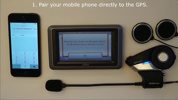 Sena 20S How To Video GPS Pairing for GPS and Mobile Phone Paired Directly to GPS