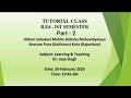 Tutorial Class B.Ed - 1st Semester Part - 2 || Jaya Singh || @successwithjaya