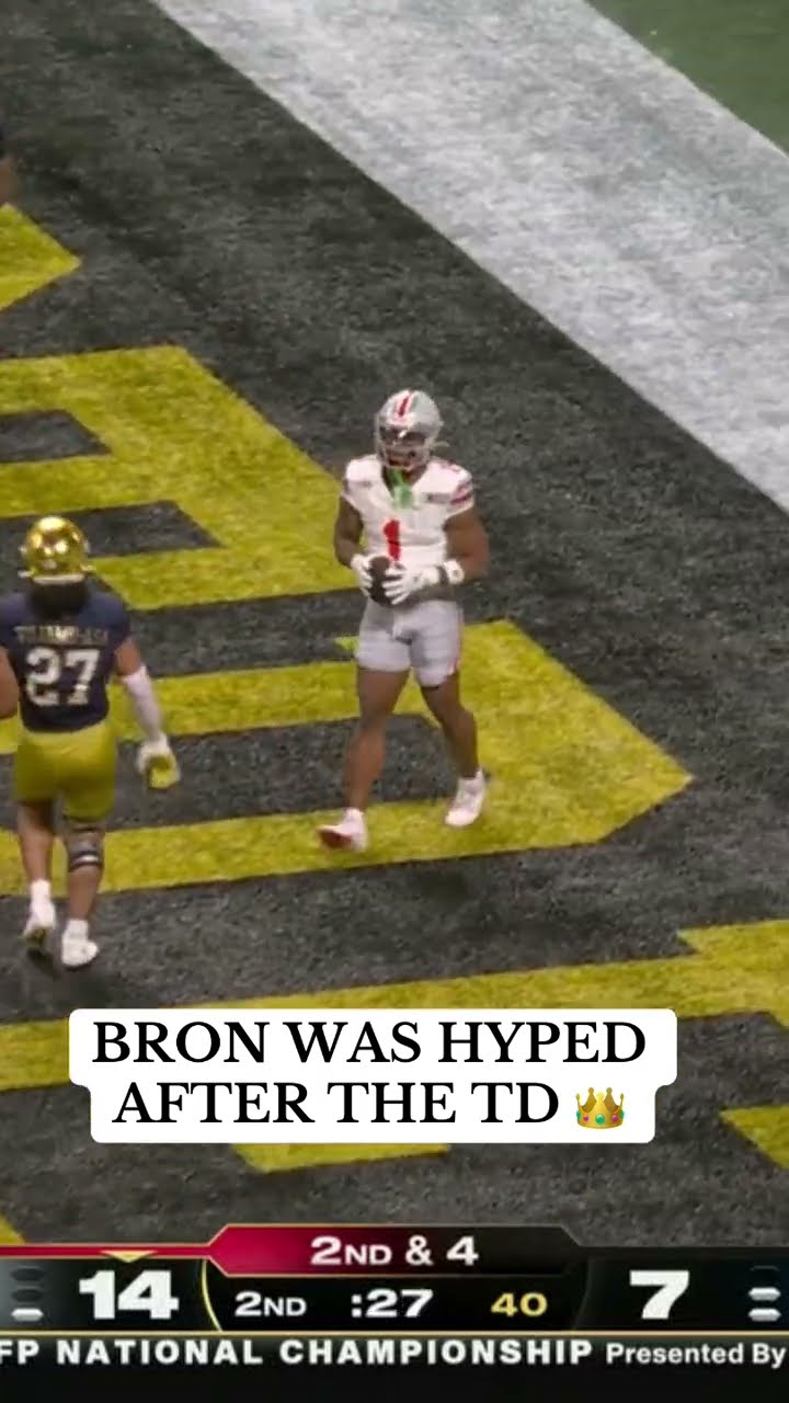 LeBron was loving this Ohio State TD
