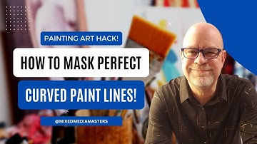 Hoe je elke keer perfecte gebogen lijnen kunt maskeren en schilderen! #arthacks