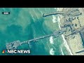 Us military anchors pier in gaza for humanitarian aid