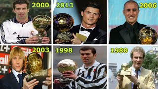 BALLON D&#39;OR WINNERS FROM 1956-2019