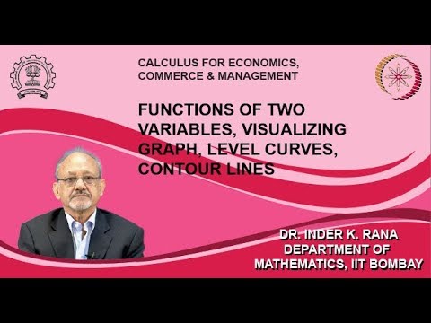 Lecture 36 Functions Of Two Variables Visualizing Graph Level Curves Contour Lines Video Lecture By Prof Prof Inder Kumar Rana Of Iit Bombay Lecture 36 Functions Of Two Variables Visualizing Graph Level Curves Contour Lines Video Lecture By Prof Prof Inder Kumar Rana Of Iit Bombay