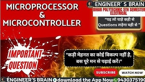 Microprocessor & Microcontroller 2024 PYQ // #DIPLOMA #SBTEBIHAR