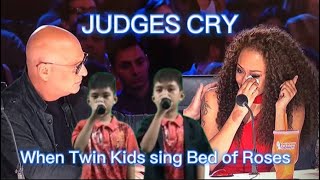 Britain's Got Talent Twin Kids Sing Bed of Roses