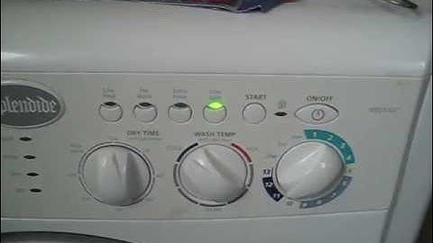 Splendide® 2100XC Washer-Dryer (FAULT CODE F01) Main Motor