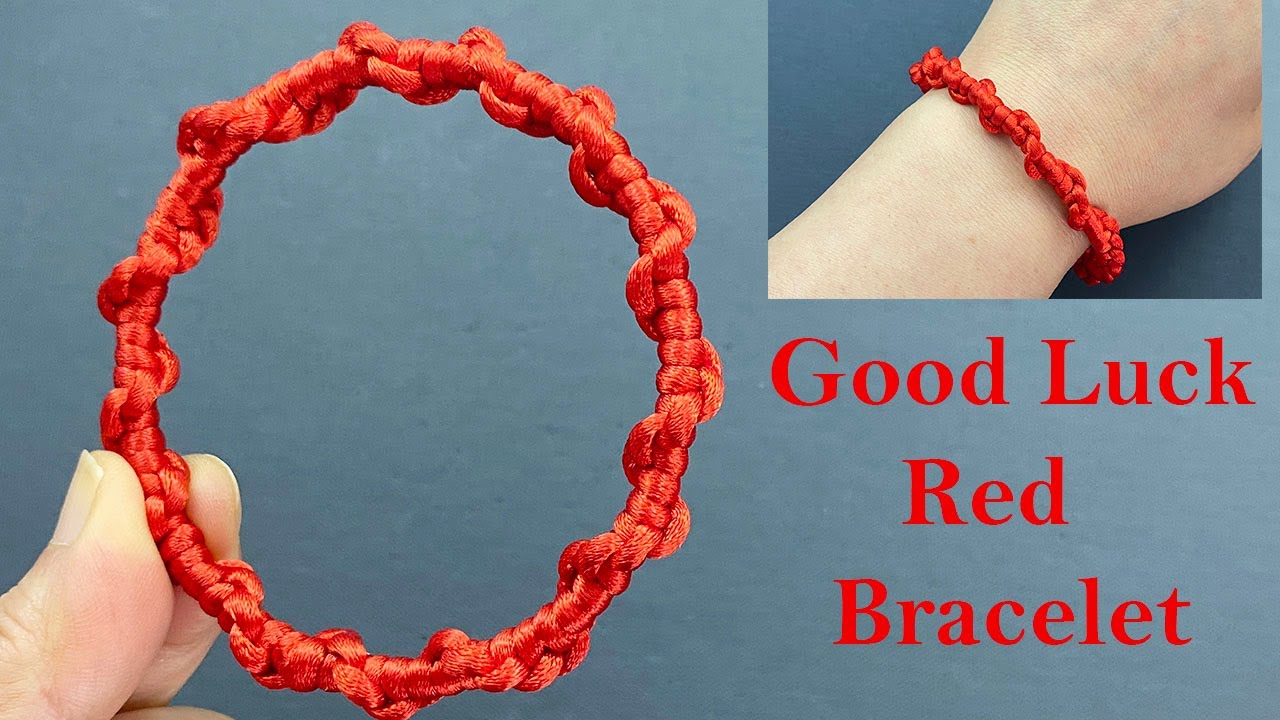 DIY Fast & Easy Good Luck Red Thread Bracelet  How to make Red String  Kabbalah Protection Bracelet 