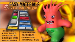 Work Faster and Safer with Easy Materials ZBrush Plugin by Artistic Squad