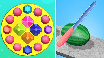 Pop Us vs Fruit slicer! Very satisfying and relaxing ASMR slicing game