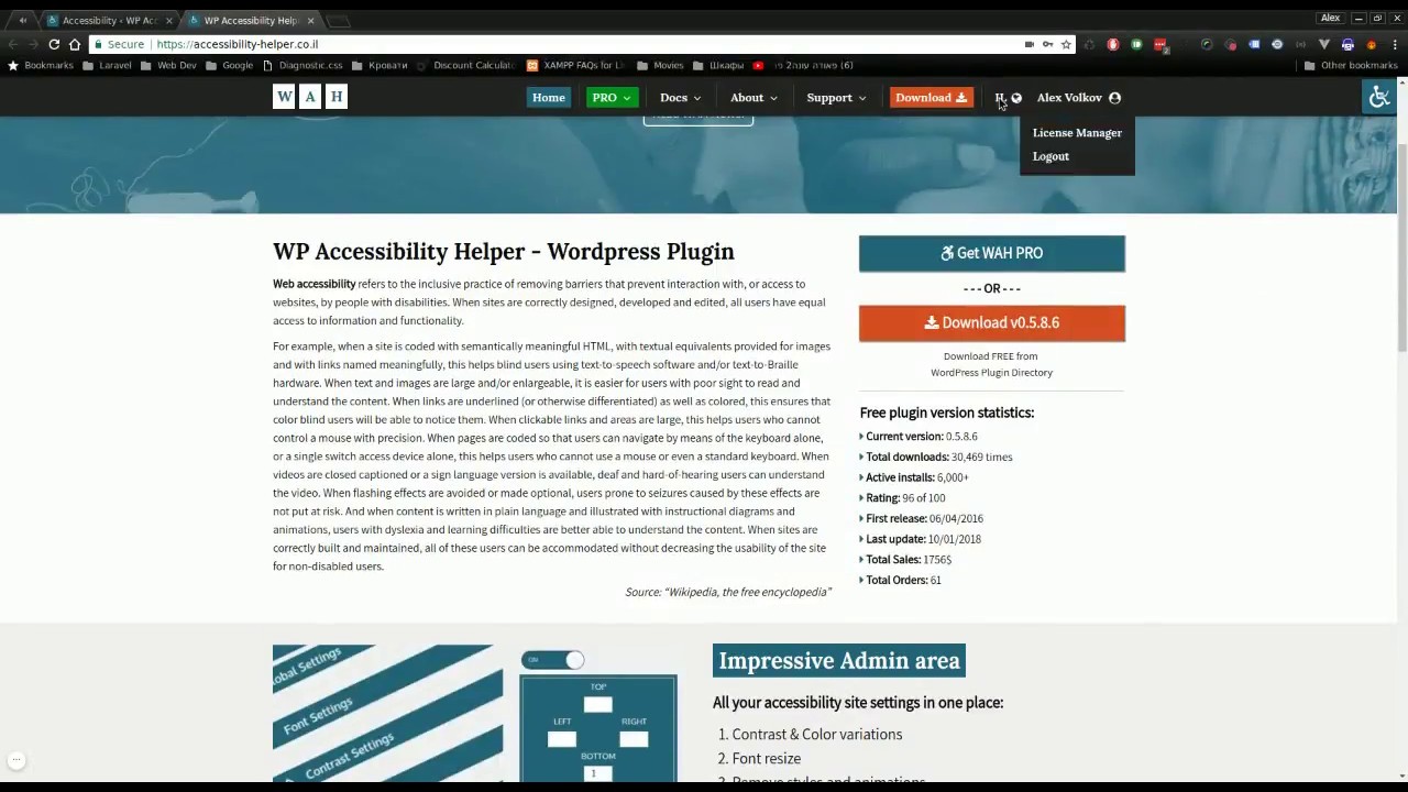WP Accessibility Helper PRO - WAH Logo customizer - YouTube