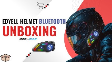 EDYELL C5 Helmet Bluetooth on Ear Headset - UNBOXING