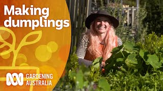 How to make nasturtium leaf dumplings | Cooking Your Garden Produce | Gardening Australia screenshot 5