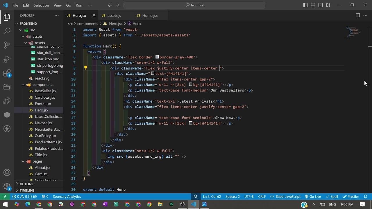 Part #5 MERN Stack Project Ecommerce Hero Section