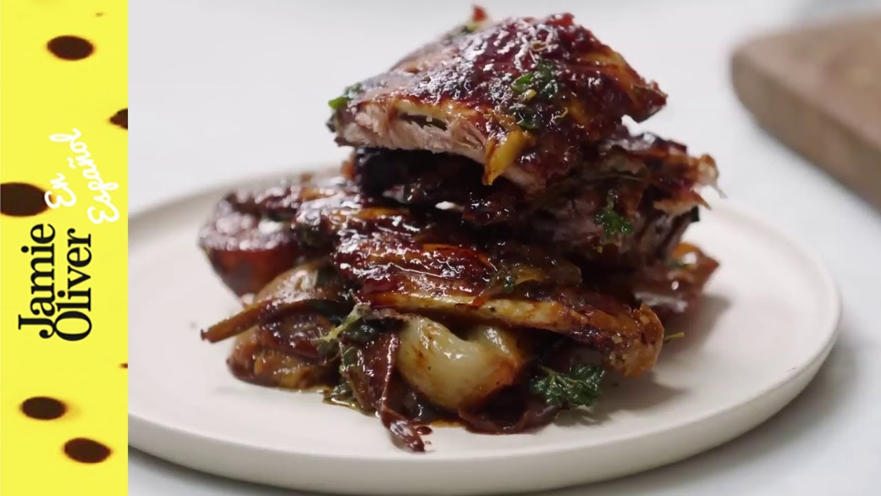 Costillas con miel y limón en UNA sola sartén | Jamie Oliver En Español