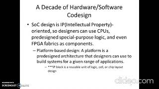 Hardware and software Partitioning